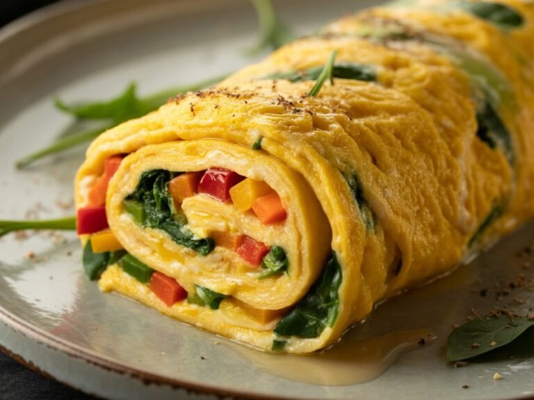 Effortless Veggie Omelette Roll