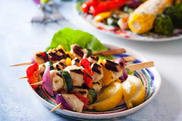 Mediterranean Grilled Chicken Kabobs