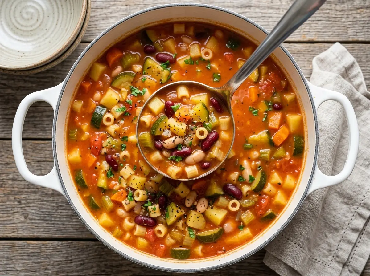 Hearty Vegetable Minestrone Soup Recipe