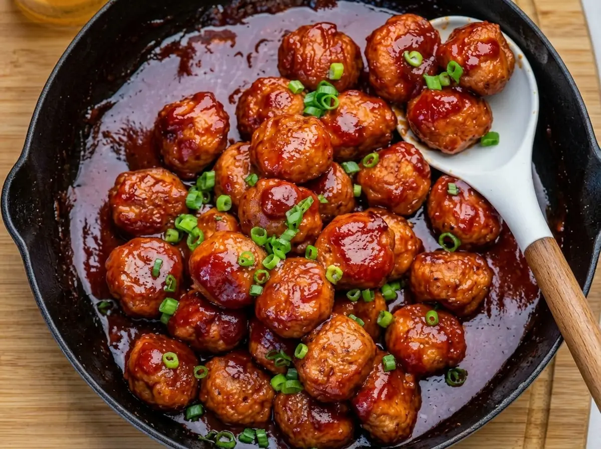 Sweet and Savory Grape Jelly Chicken Meatballs