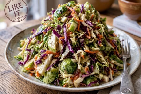 Crisp and Crunchy Apple & Brussels Sprouts Slaw: A Refreshing Side Dish