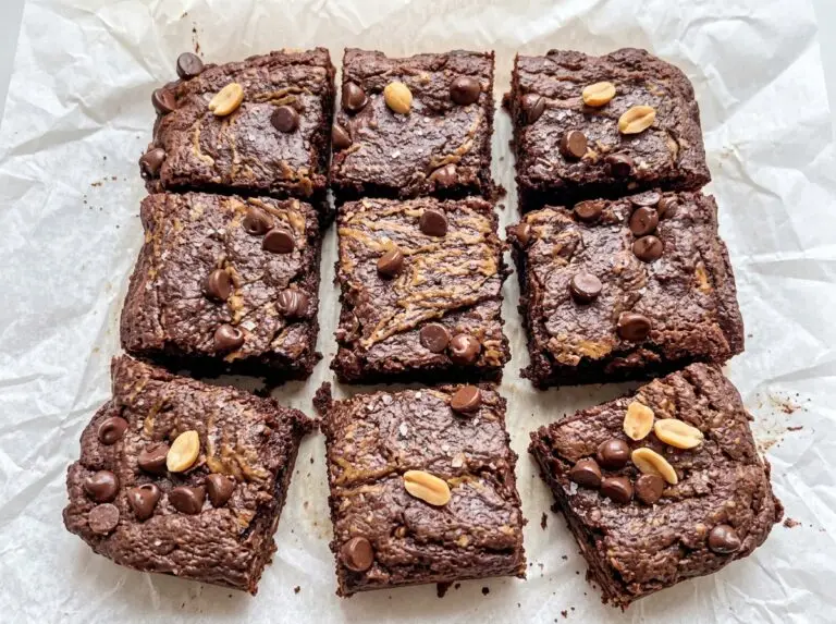 Decadent Peanut Butter Brownies with Almond Flour