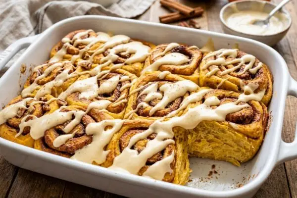 Delicious Pumpkin Cinnamon Rolls with Creamy Maple Frosting