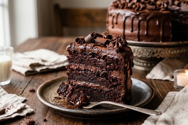 Decadent Triple Chocolate Fudge Cake Recipe