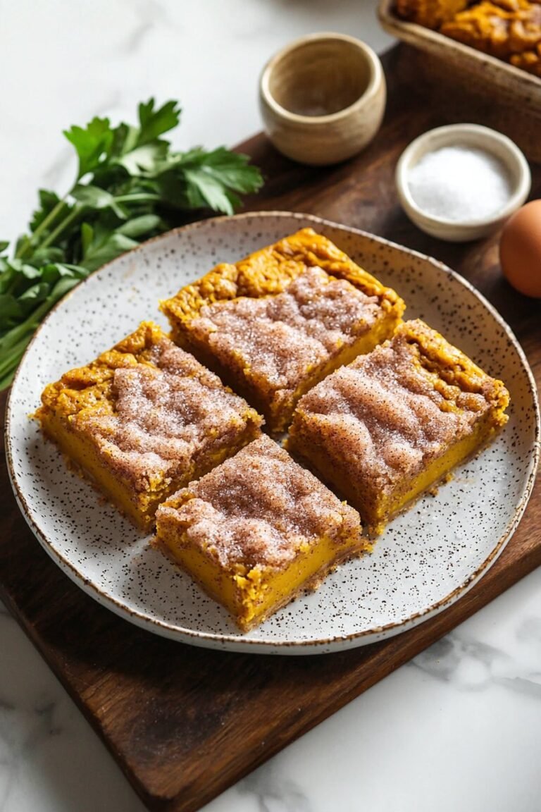 Easy Pumpkin Snickerdoodle Bars with a Crunchy Cinnamon Sugar Topping