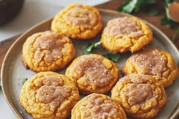 Soft and Chewy Pumpkin Snickerdoodle Cookies