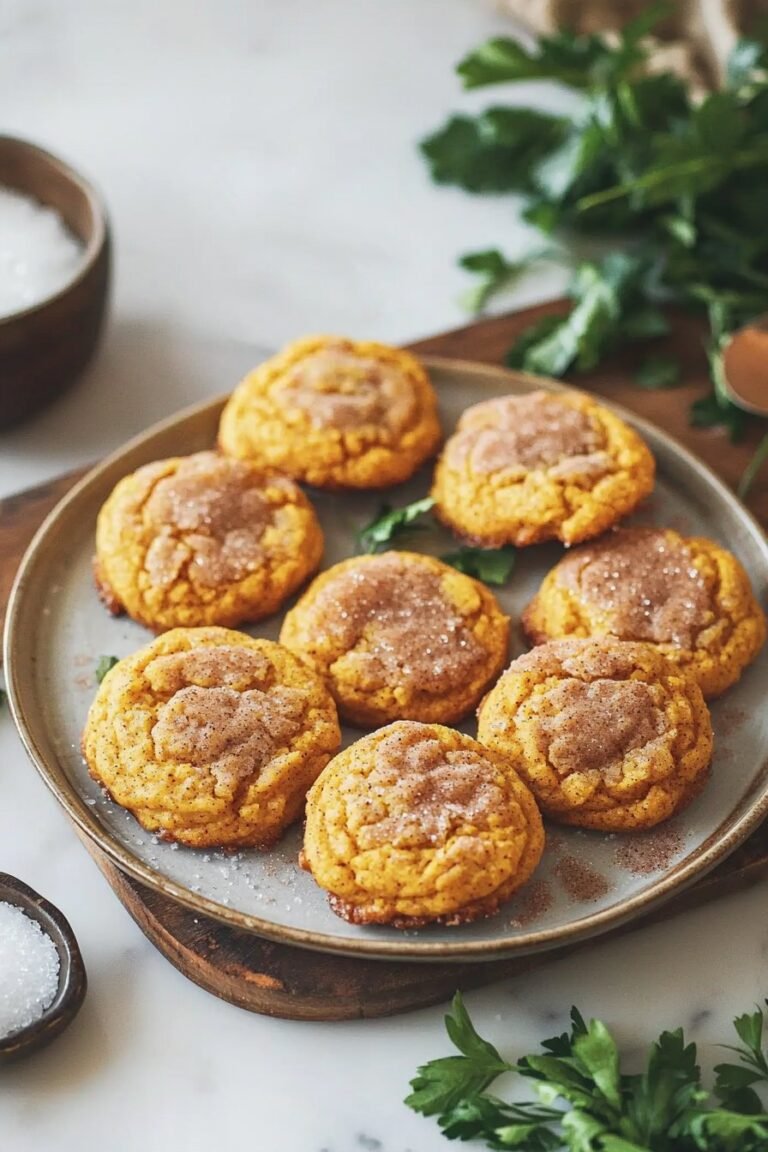 Soft and Chewy Pumpkin Snickerdoodle Cookies