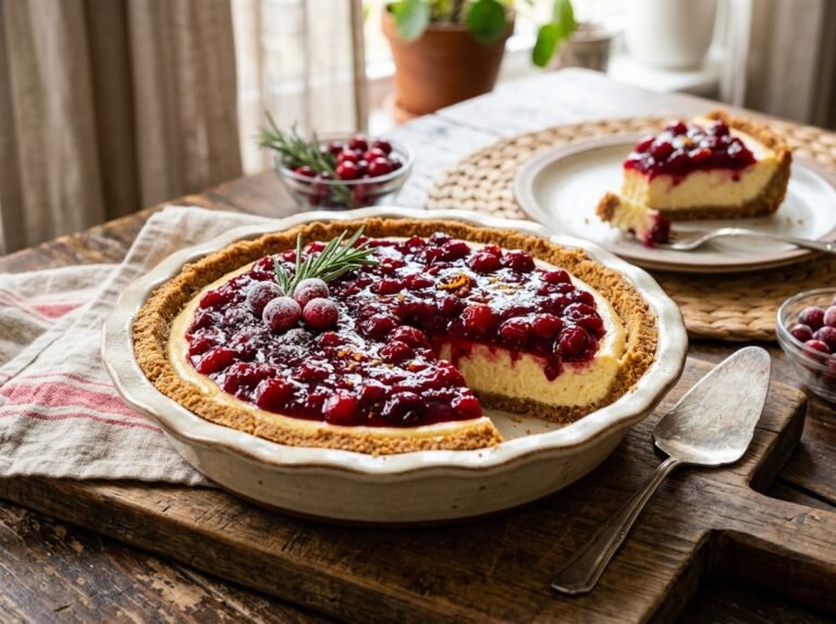 Cranberry Cheesecake Pie: A Festive Delight for Your Holiday Table