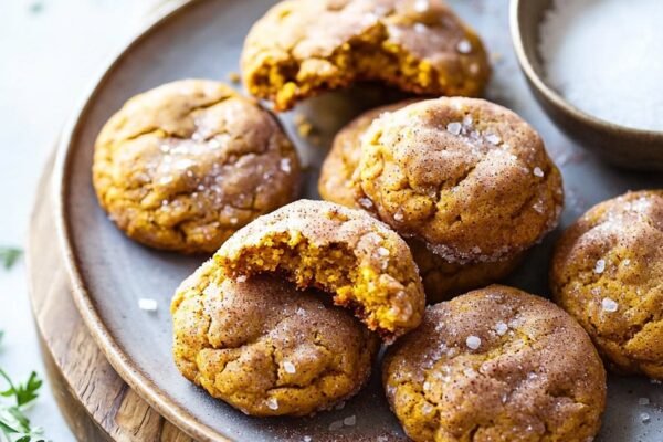Soft & Chewy Pumpkin Snickerdoodle Cookies